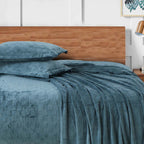 Sutton Warm Bedsheet Double bed with 2pc Pillow Cover | Blue